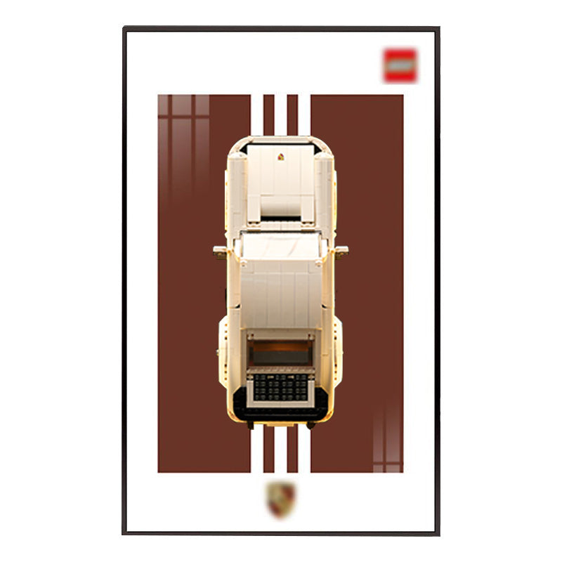Porsche 911 LEGO® Wall Display – Classic Stripe Mirror Edition (10295)