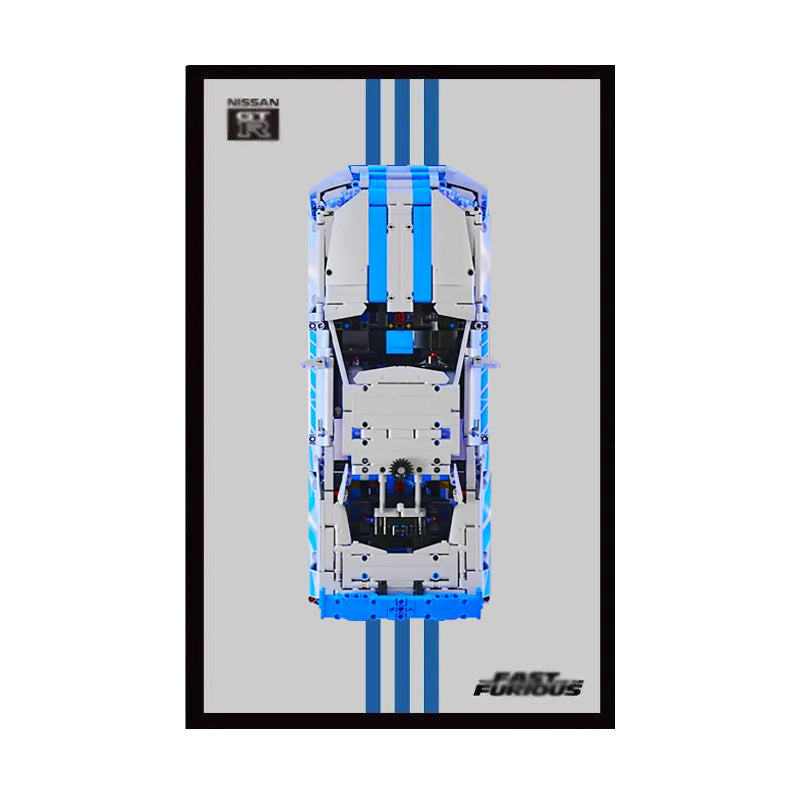 LEGO® Nissan Skyline GT-R Display Frame – Fast & Furious Silverline Edition (42210)